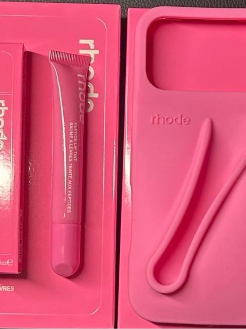 RHODE phone case iPhone 17 pro max and matching Rhode lippie